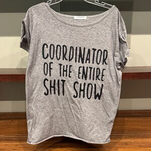 Funny Gray Graphic “Shitshow” Tee